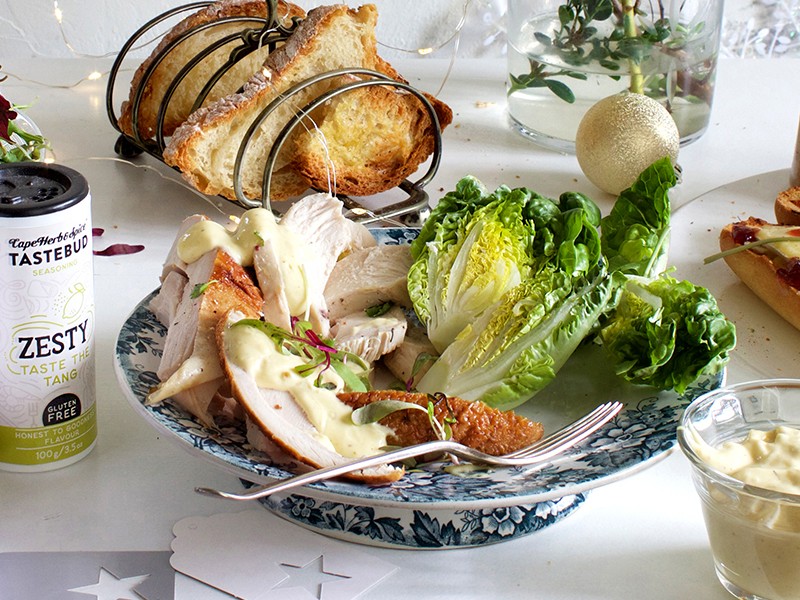 CHRISTMAS LEFTOVERS 3 OF 3: POULTRY COLD CUTS WITH ZESTY GARLIC AIOLI 